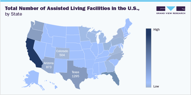 Total Number of Assisted Living Facilities in the U.S., by State