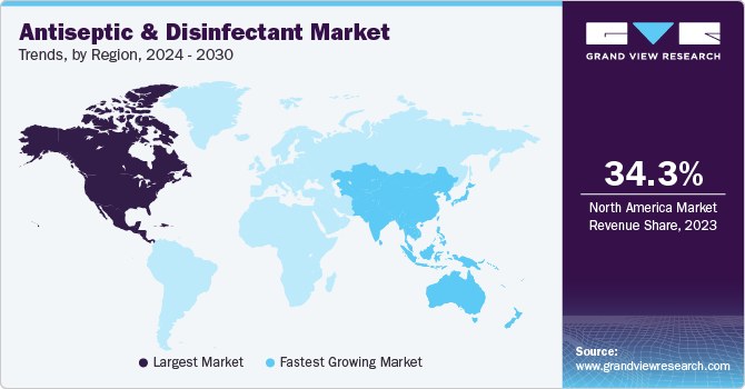 Antiseptic And Disinfectant Market Trends by Region, 2024 - 2030