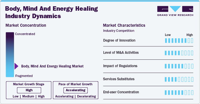 Body, Mind And Energy Healing Market Concentration & Characteristics