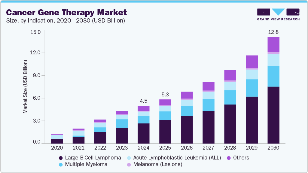 Cancer gene therapy market size and growth forecast (2020-2030) Cancer gene therapy market size and growth forecast (2020-2030)