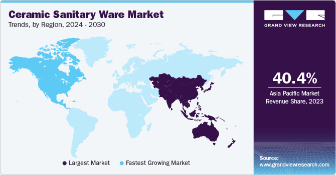 Ceramic Sanitary Ware Market Trends by Region, 2024 - 2030