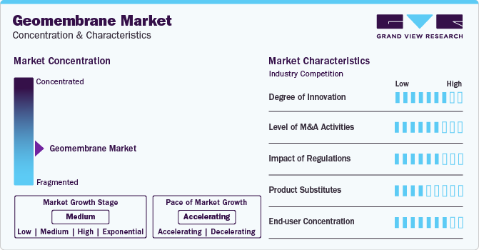 Geomembrane Market Concentration & Characteristics