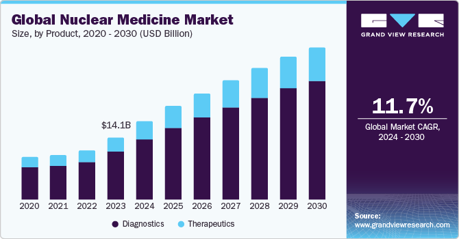 Global Nuclear Medicine Market size and growth rate, 2024 - 2030