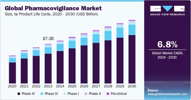 Global Pharmacovigilance Market size and growth rate, 2024 - 2030