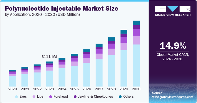 Global polynucleotide injectable market size and growth rate, 2024 - 2030