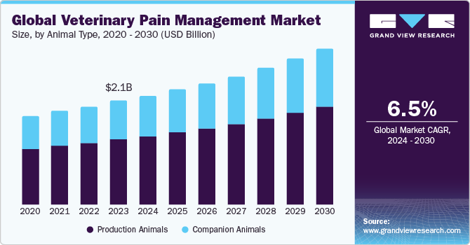 Global Veterinary Pain Management Market size and growth rate, 2024 - 2030