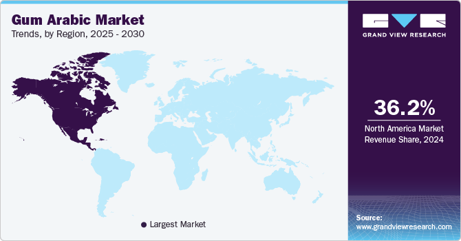 Gum Arabic Market Trends, by Region, 2025 - 2030