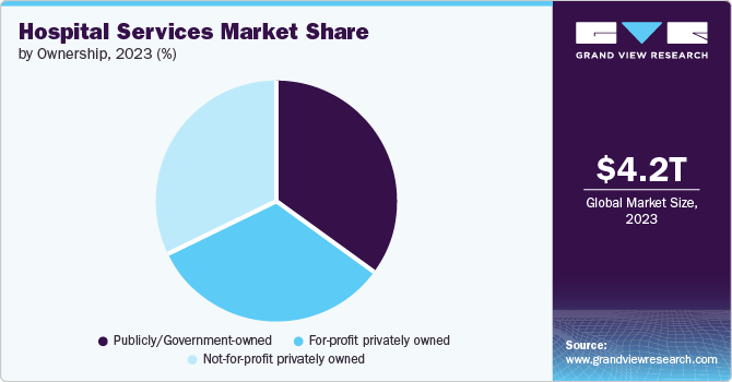 Hospital Services Market Share by Ownership, 2023 (%)