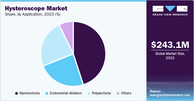 Hysteroscope Market Share, by Application, 2023 (%)