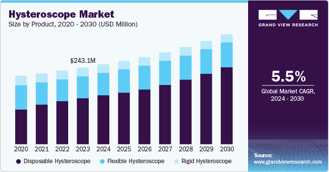 Hysteroscope Market Size, By Product, 2020 - 2030 (USD Million)