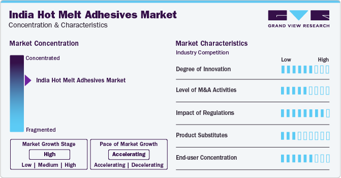 India Hot Melt Adhesives Market Concentration & Characteristics