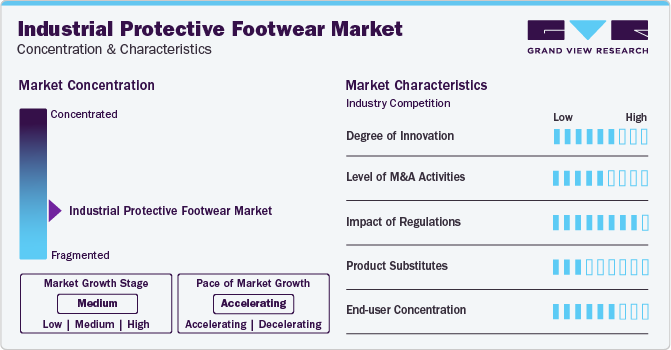 Industrial Protective Footwear Market Concentration & Characteristics