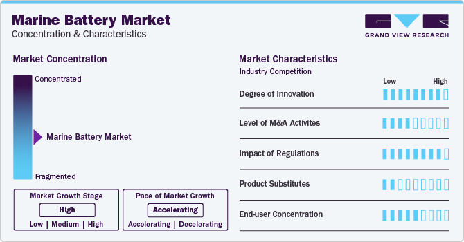 Marine Battery Market Concentration & Characteristics