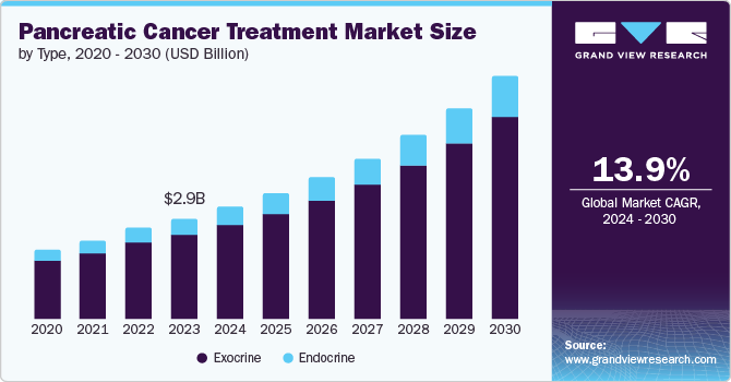 Pancreatic Cancer Treatment Market Size by Type, 2020 - 2030 (USD Billion)