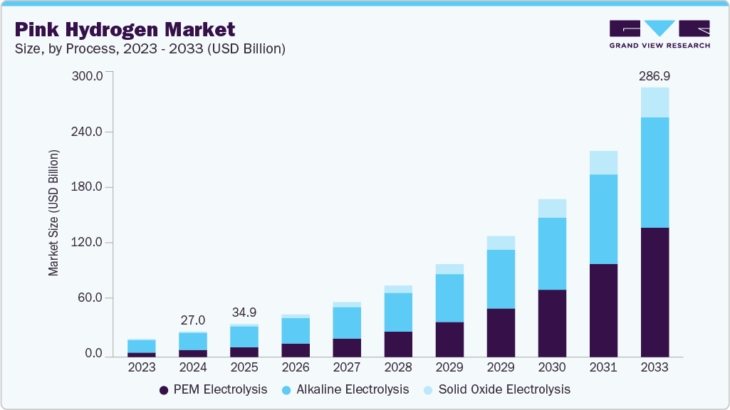 Pink hydrogen market size and growth forecast (2023-2033) Pink hydrogen market size and growth forecast (2023-2033)