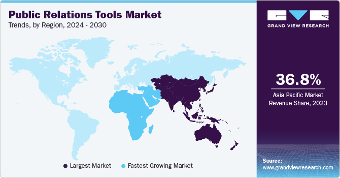 Public Relations Tools Market Trends, by Region, 2024 - 2030