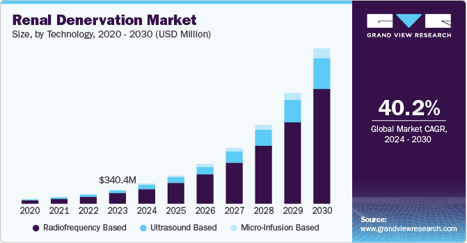 Renal Denervation Market Size, by Technology, 2020 - 2030 (USD Million)