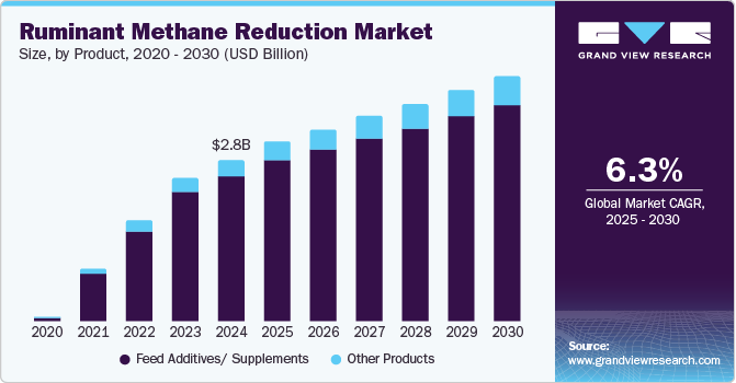 Ruminant Methane Reduction Market Size, By Product, 2020 - 2030 (USD Billion)