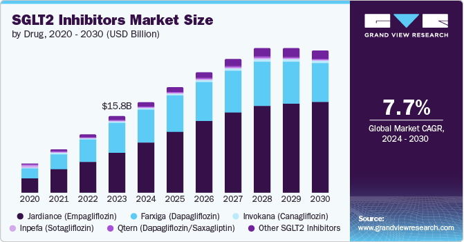 SGLT2 Inhibitors Market size and growth rate, 2024 - 2030