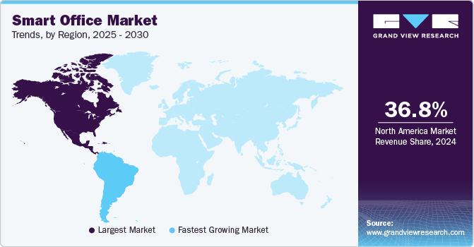 Smart Office Market Trends, by Region, 2025 - 2030