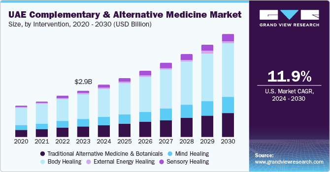 UAE Complementary and Alternative Medicine Market Size, By Intervention, 2024 - 2030 (USD Billion)