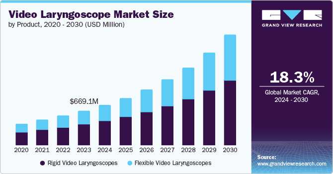 Video Laryngoscope Market Size by Product, 2020 - 2030 (USD Million)