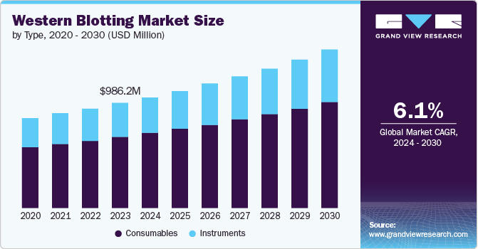 Western Blotting Market Size by Type, 2020 - 2030 (USD Million)